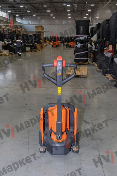 Тележка самоходная PTE15NPro 1500 кг, 540x1150 мм, двойные ролики 80x70, литиевая батарея24V/40Ah, с зарядным устройством  12A, контроллер Curtis HV Market