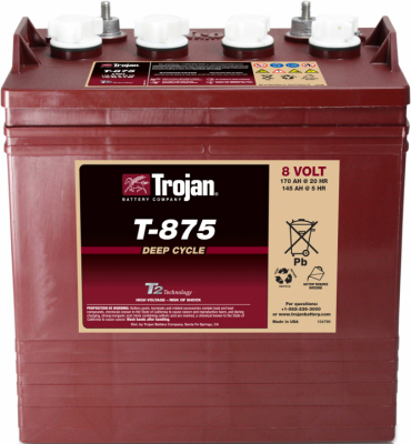 Аккумуляторная батарея Trojan 8в 170 Ач T-875 HV Market
