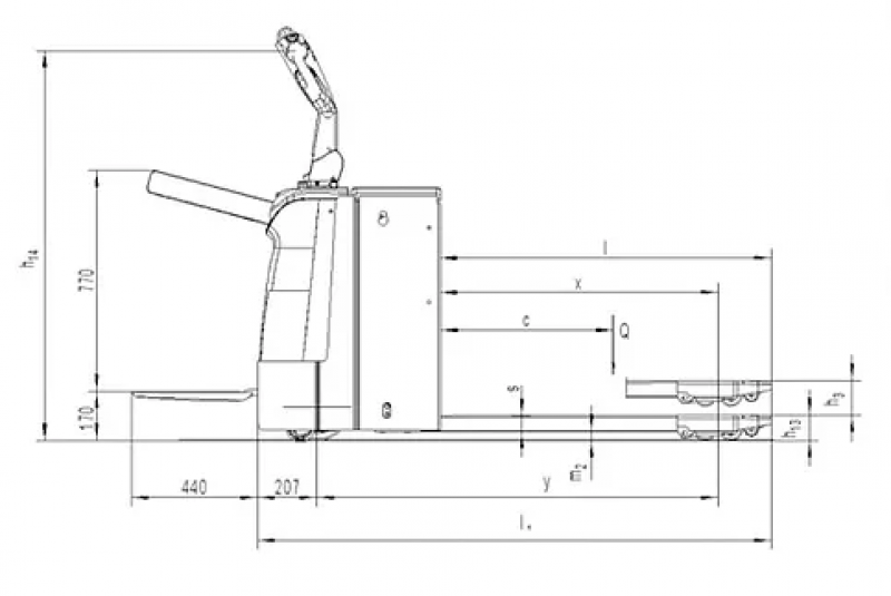 Самоходная тележка NOBLELIFT PT30N, 540x1150mm, 350AH. (2023г.) HV Market