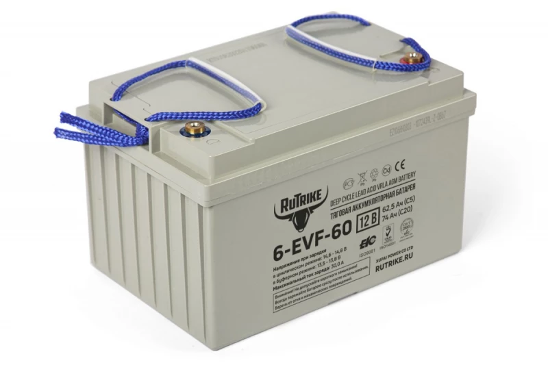 Тяговый аккумулятор RuTrike 6-EVF-60 (12V60A/H C3) HV Market