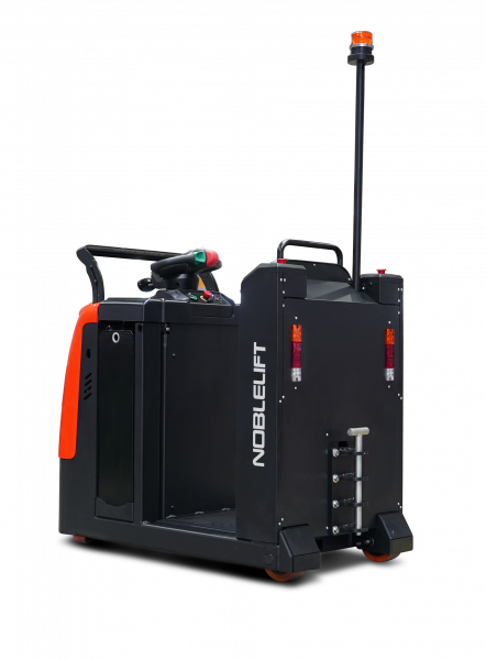 Самоходный Тягач для склада/производства T30N (Литий 300Ач, EPS, Battery side extraction, Rubber drive tire,  Pin Code, Safety  light (Blue ray), Beacon) HV Market