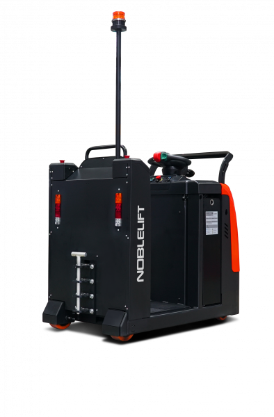 Самоходный Тягач для склада/производства T30N (Литий 300Ач, EPS, Battery side extraction, Rubber drive tire,  Pin Code, Safety  light (Blue ray), Beacon) HV Market