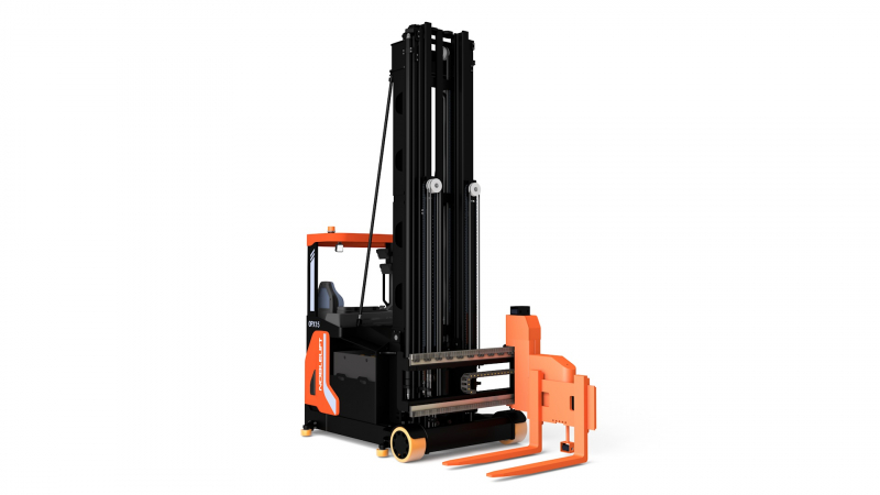 Узкопрозодный штабелер OPX15 Triplex mast (Литий 600Ач, FFL, fully AC, with EPS, Fingertip control, Front wheel hydraulic brake, adjustable steering wheel, suspension seat, storage rack, dual screen triple wireless monitoring system, fork 180。 rotation, В-6500мм)  HV Market