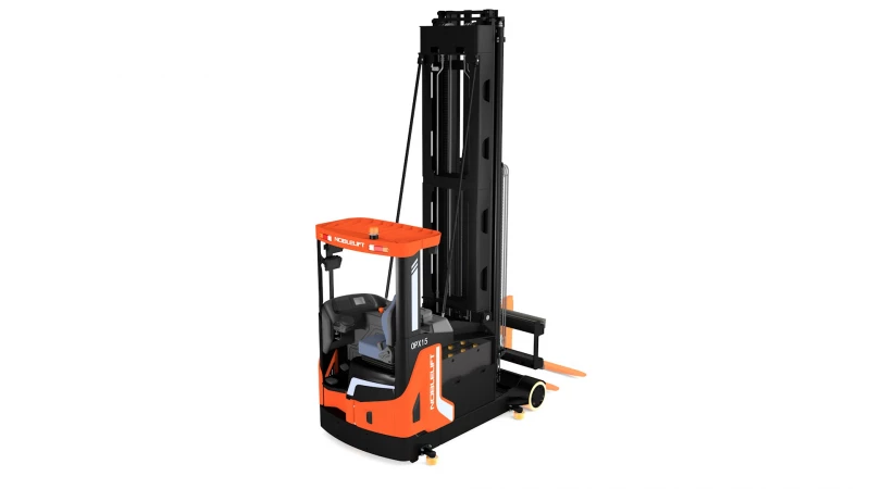 Узкопрозодный штабелер OPX15 Triplex mast (Литий 600Ач, FFL, fully AC, with EPS, Fingertip control, Front wheel hydraulic brake, adjustable steering wheel, suspension seat, storage rack, dual screen triple wireless monitoring system, fork 180。 rotation, В-9500мм)  HV Market