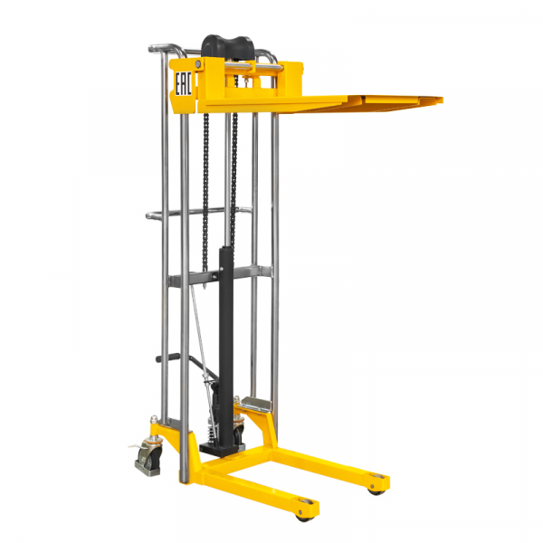 Штабелер гидравлический PJ4150 (400 кг; 1,5 м; с вилами и площадкой) SMARTLIFT HV Market