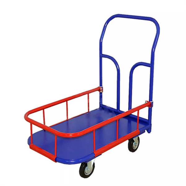 Тележка платформенная с бортиком 150 мм.ТПБ 7 (800х1400) г/п 550 кг.200 черная резина