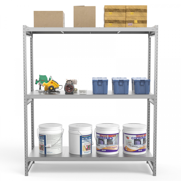 Стеллаж грузовой СГ Ультра (2500х1200х800) 3 яруса, без настила, для шин, дисков, колес (СГУ 251208бн) HV Market