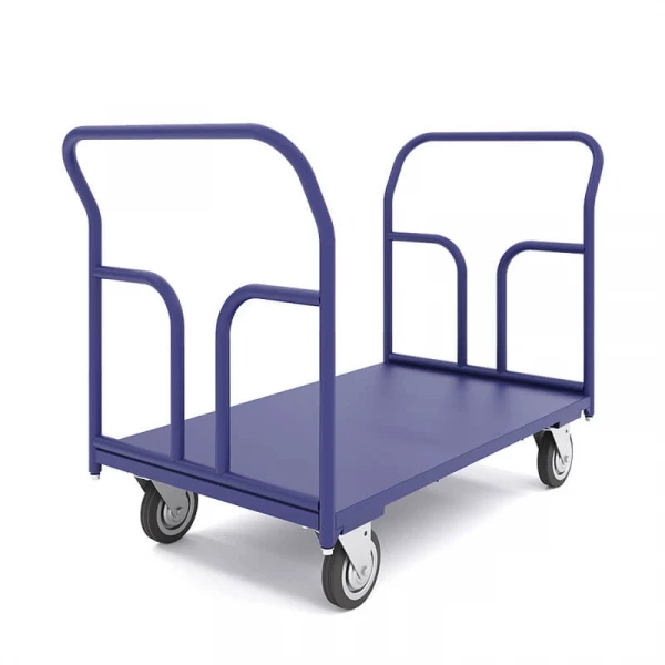 Тележка платформенная с двумя ручками ТПД 2 (600х900) г/п550кг.200 черная резина