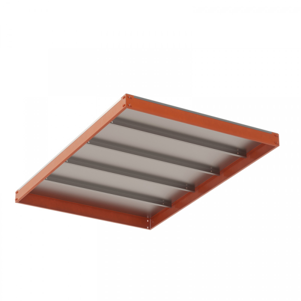 Ярус стеллажа Профи Т, металлический сплошной настил (1540х655 мм)