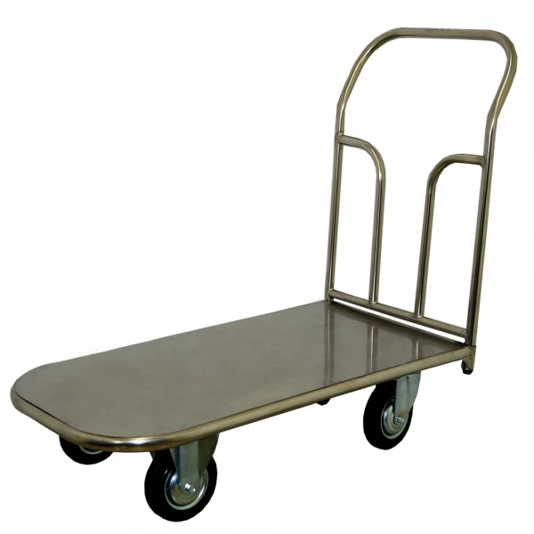Тележка платформенная из нержавеющей стали ТП НЖ 3 (600х1000) г/п 300 кг.125 черная резина HV Market