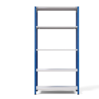 Стеллаж металлический ТС Лайт, синие стойки, 2200x1000x300 мм. Полки: 5 шт. металл (ТС 220100305с) HV Market