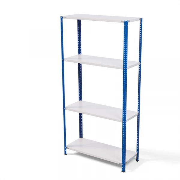 Стеллаж металлический ТС Лайт, синие стойки, 2200x1000x400 мм. Полки: 4 шт. металл (ТС 220100404с) HV Market