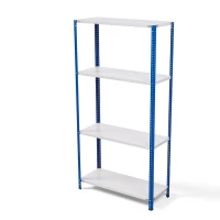 Стеллаж металлический ТС Лайт, синие стойки, 2200x1000x400 мм. Полки: 4 шт. металл (ТС 220100404с) HV Market