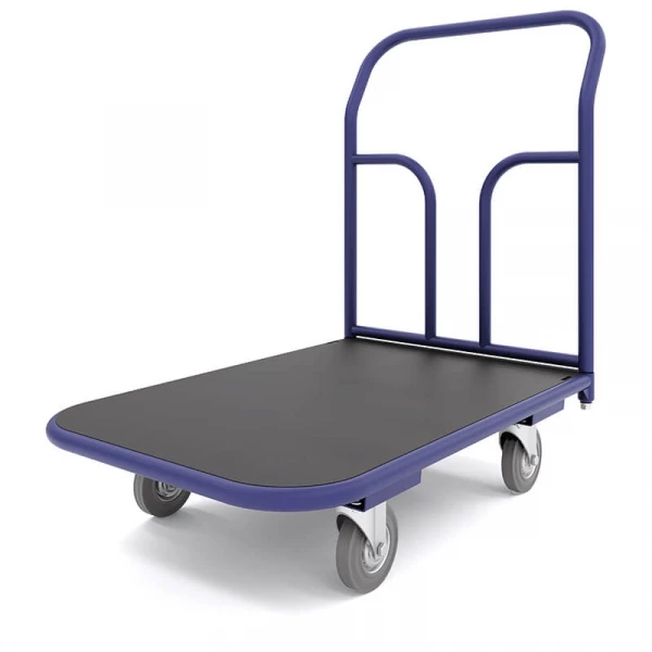Тележка платформенная с резиновым покрытием ТПР 1 (500х800) г/п 450 кг. 160 серая резина