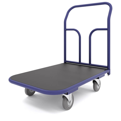 Тележка платформенная с резиновым покрытием ТПР 7 (800x1400) г/п 450 кг. 160 серая резина HV Market