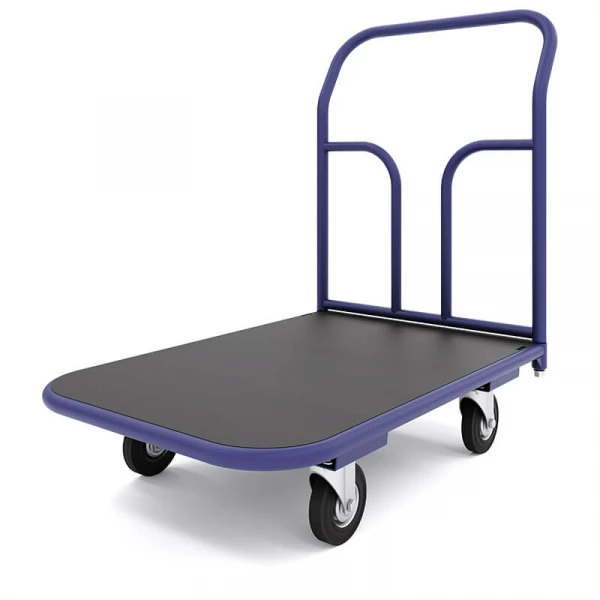 Тележка платформенная с резиновым покрытием ТПР 3 (600х1000) г/п 450 кг. 160 черная резина