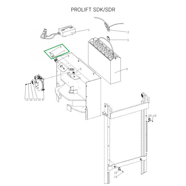 Счетчик моточасов c индикатором заряда для штабелеров SDR/SDK 1,5-2 т, для тележек SK20 HV Market