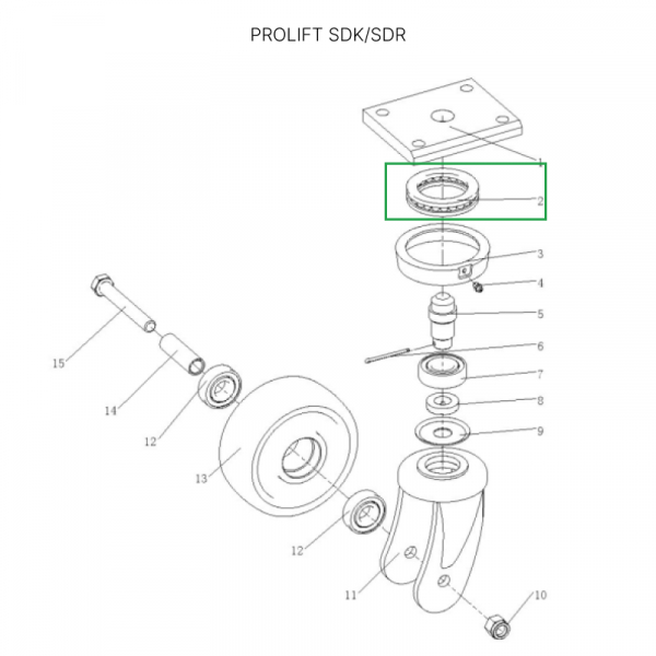 Опорный подшипник для штабелеров SDR/SDK 1.5, 1.6, 2 т (260*180*27 мм) HV Market