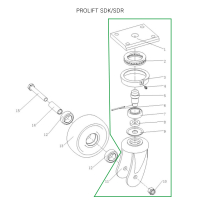Кронштейн колесной опоры для штабелеров SDR1536/1545S/1645/1656/2036/2045, SDK HV Market