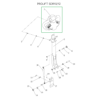 Верхняя часть ручки в сборе для штабелеров SDR 1016/1030/1035/1225/1230/1235/1635 HV Market