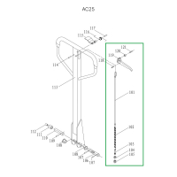 Тяга цепная в сборе для ручки гидравлических тележек JC20 HV Market