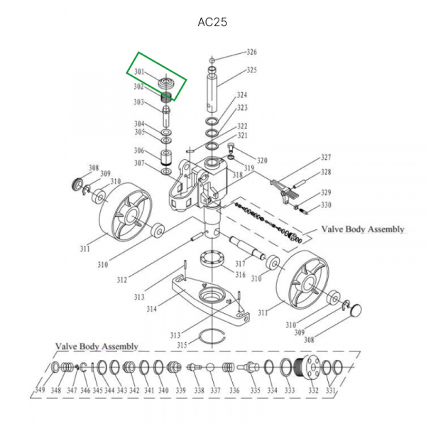 Крышка пружины возвратной для гидравлических тележек JC20 HV Market