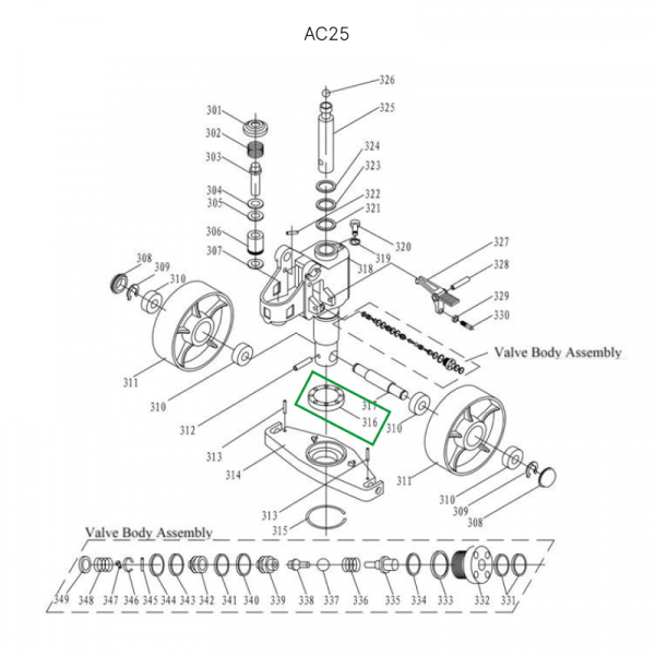 Опорный подшипник гидроузла для гидравлических тележек AC25 HV Market