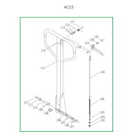Ручка в сборе для гидравлических тележек AC25 HV Market