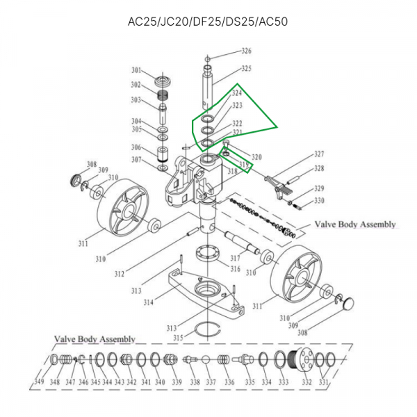 Ремкомплект для гидроцилиндра 35 мм HV Market