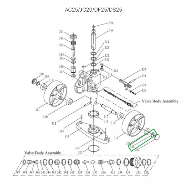 Стопорное кольцо крепления рулевых колес для гидравлических тележек AC25, DF25, JC20, AC30 HV Market