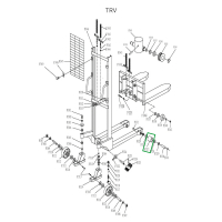 Ролик подвильный 74х58 для TRV черный полиуретановый HV Market