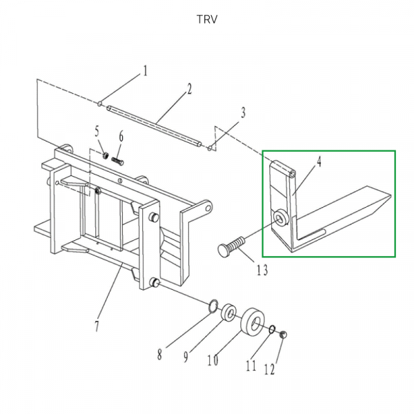Вила для ручного штабелера для TRV2016 HV Market