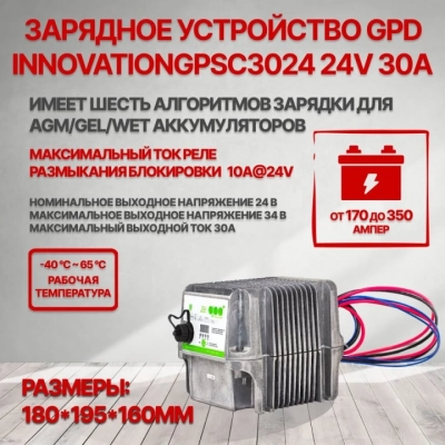 Зарядное устройство GPD Innovation GPSC3024  30A 24V HV Market