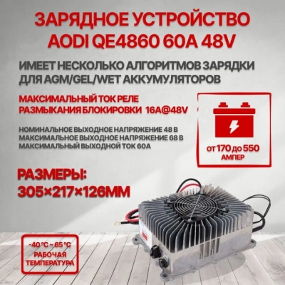 Зарядное устройство   AODI  48V, 60Amps HV Market