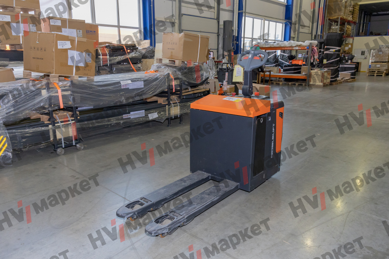 Тележка самоходная PT20P-C (540x1150) Curtis 1.6Kw рулевое колесо，двухсторонняя тяга аккумулятора 540x115, LB 200 Ah，24V80A зарядное устройство， HV Market